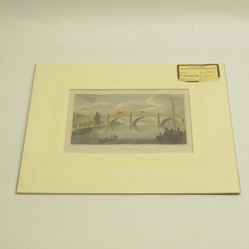 350 - C18th coloured unframed engraving of St. Peter's Cathedral York, three c19th engravings of Yorkshire... 