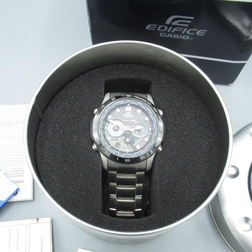 45 - Casio Edifice EQW-M1000 DB-1AER Wave Ceptor stainless steel solar powered and radio controlled wrist... 