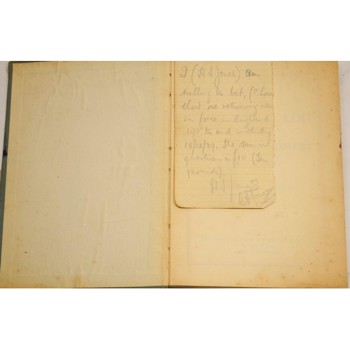 55 - WITHDRAWN - 'A Wartime Log' given to British WWII prisoners of war, relating to W/O Henry Arthur Jon... 