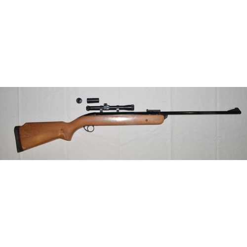 613 - BSA Mercury MkII .22 break barrel air rifle in good working order. Comes with A Nikko Stirling 4x20 ... 