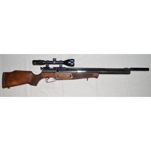 617 - Parker Hale Dragon .22 side lever action air rifle with Optima 3-9x45 scope and moderator. The gun n... 