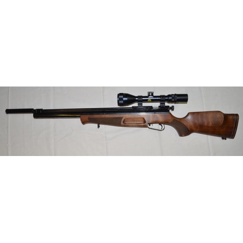 617 - Parker Hale Dragon .22 side lever action air rifle with Optima 3-9x45 scope and moderator. The gun n... 