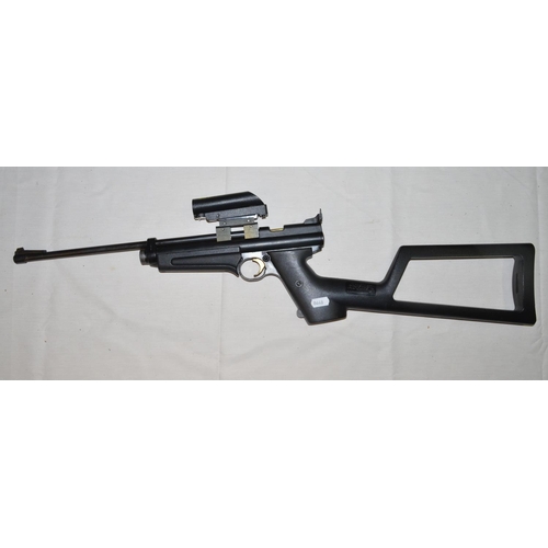 621 - Crossman 2250B .22 calibre carbine sized CO2 powered air rifle with Webley spot scope. Not CO2 teste... 