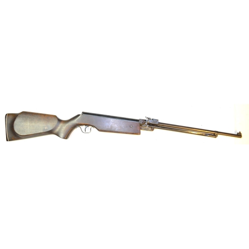 653 - Relum Tornado .22 under lever air rifle in full working order. Overall fair used condition, SN 04162... 