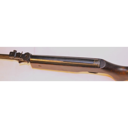 653 - Relum Tornado .22 under lever air rifle in full working order. Overall fair used condition, SN 04162... 