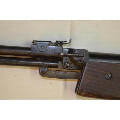 653 - Relum Tornado .22 under lever air rifle in full working order. Overall fair used condition, SN 04162... 