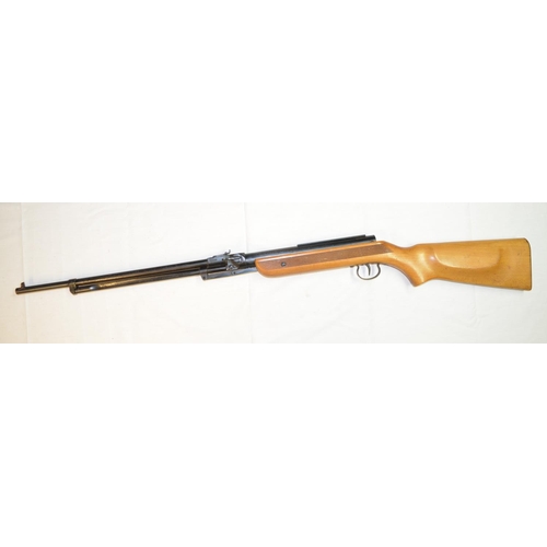 656 - Relum Tornado Model 322 .22 under lever action air rifle, SN17146. Full working order, fair overall ... 