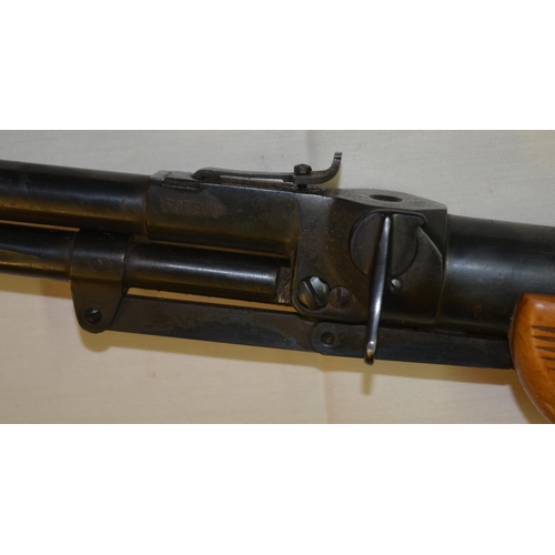 656 - Relum Tornado Model 322 .22 under lever action air rifle, SN17146. Full working order, fair overall ... 