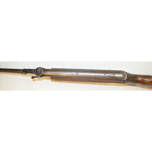 657 - Relum Tornado .22 under lever action air rifle in full working order, overall fair used condition. S... 