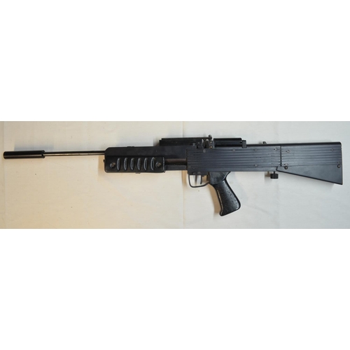 661 - Skan AR .22 Bullpup style pump action pneumatic air rifle with sound moderator. Charges and holds pr... 