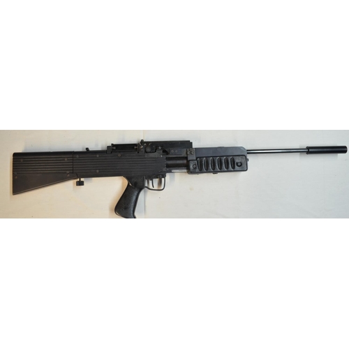 661 - Skan AR .22 Bullpup style pump action pneumatic air rifle with sound moderator. Charges and holds pr... 