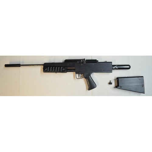 661 - Skan AR .22 Bullpup style pump action pneumatic air rifle with sound moderator. Charges and holds pr... 