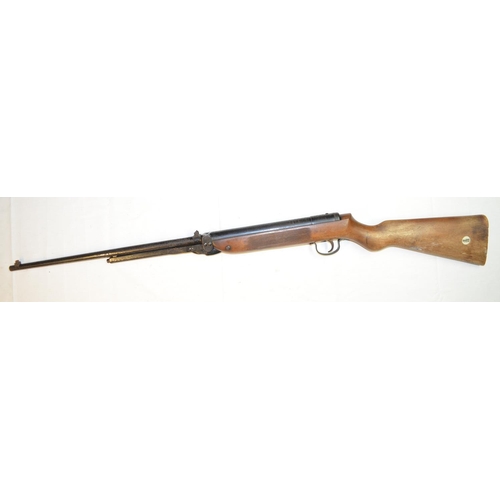 663 - Webley Mark 3 .177 under lever air rifle in full working order, overall fair used condition. SN 1456... 