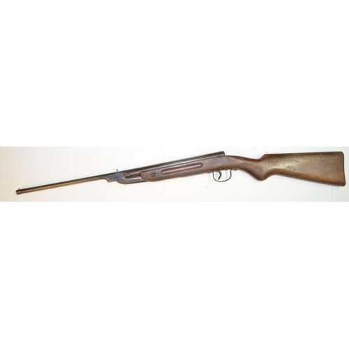 671 - Diana Model 22 .177 break barrel air rifle in full working order, overall fair used condition. No vi... 