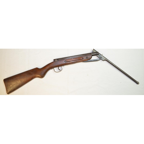 671 - Diana Model 22 .177 break barrel air rifle in full working order, overall fair used condition. No vi... 