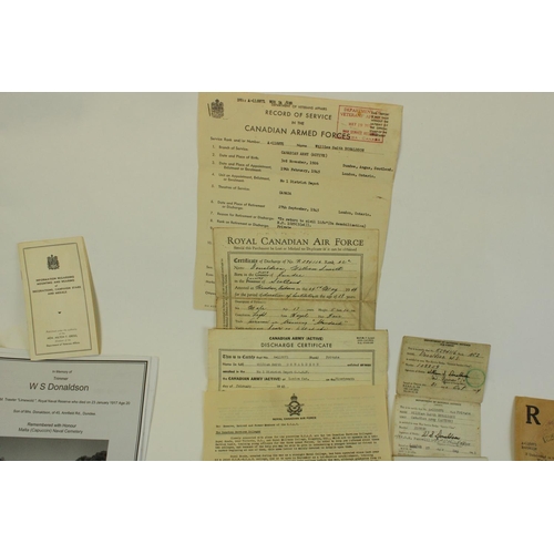 11 - WWI related group comprising of WWI pair awarded to 18611 Pte. D. Donaldson, 78-Can-Inf, WWI memoria... 