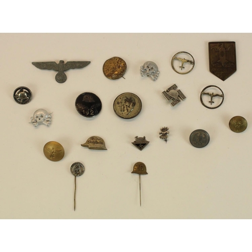 67 - Collection of German Third Reich metal pins and badges to include Bad Aachen 1934 Landesturnfest, St... 