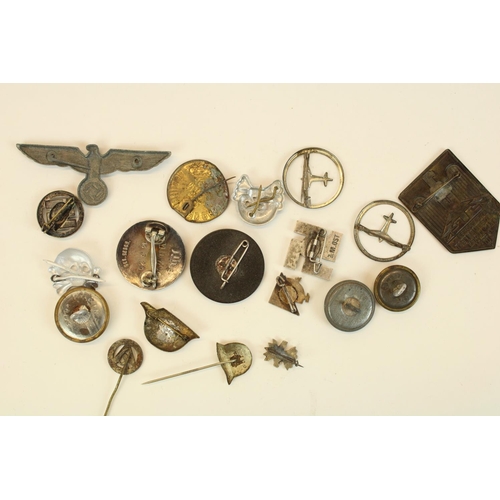 67 - Collection of German Third Reich metal pins and badges to include Bad Aachen 1934 Landesturnfest, St... 