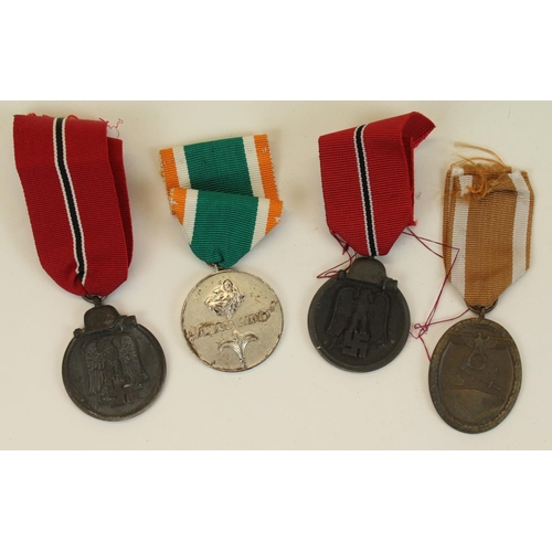 76 - Azad Hind Indiens Freiheits Kampf medal, Winter Battle in the East medals 1941/1942 (2) and a West W... 