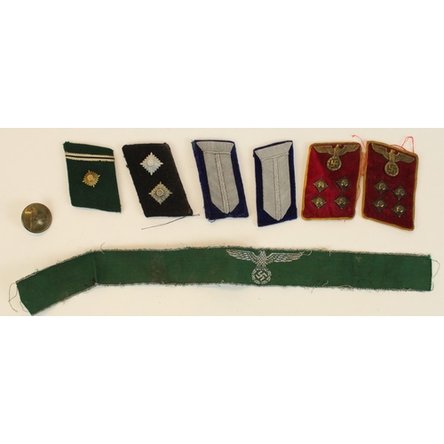 78 - Collection of German WWII era Third Reich collar tabs with pips etc