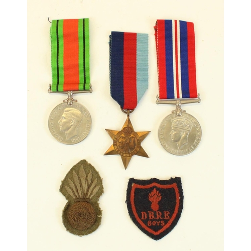 84 - Unnamed WWII trio consisting WWII 1939-1945 star, Defence medal and British War medal together with ... 