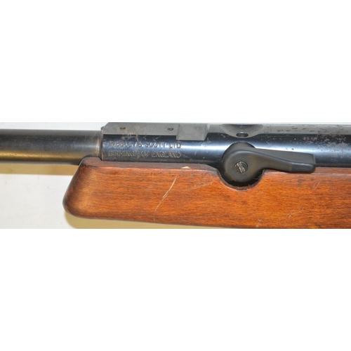 678 - Webley Osprey .22 side lever action air rifle in working order. Overall in fair used condition, fron... 