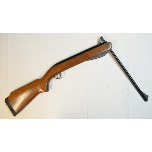 695 - BSA Mercury .22 break barrel air rifle in working order. No rear sight but gun in overall good used ... 