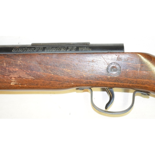 702 - Diana Series 70 Model 76 .22 break barrel air rifle in full working order. Gun in overall fair used ... 