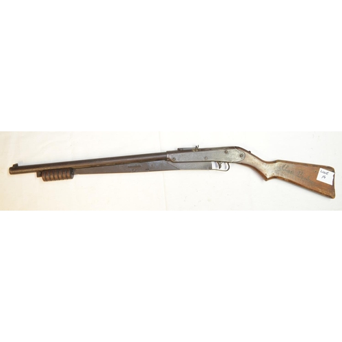 712 - Vintage Daisy Model 25 pump action pellet gun in working order, fair used overall condition, please ... 