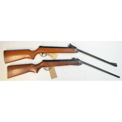 718 - Two BSA Meteor .22 break barrel air rifles. Both hold compression and fire but one has some obvious ... 