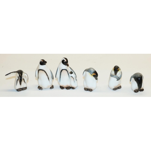 524 - Six Royal Doulton K series miniature penguins, one repaired