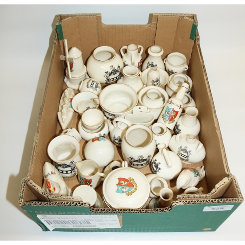 529 - Slough crested china, mostly Goss (1 box)