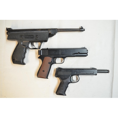 798 - Three air pistols in working order: A Chinese made West Lake Mod XHS3 .22 break barrel pistol, a Dia... 