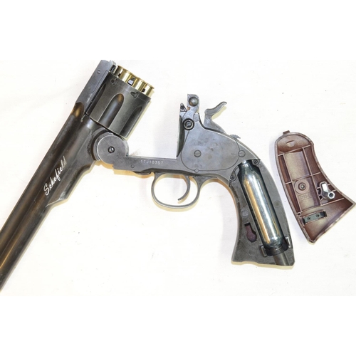 805 - ASG Schofield CO2 powered .177 mock shell revolver air pistol in working order, with factory applied... 