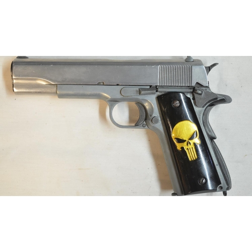 811 - All metal bodied 5mm CO2 powered BB air pistol, no makers marks, A/F. A high quality gun with stylis... 