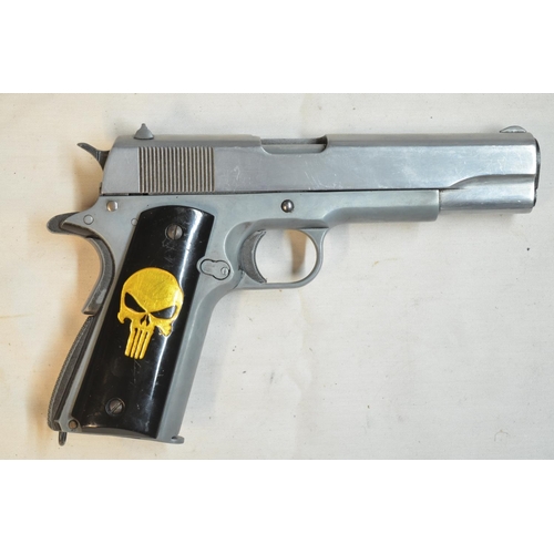 811 - All metal bodied 5mm CO2 powered BB air pistol, no makers marks, A/F. A high quality gun with stylis... 