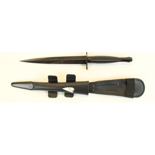 108 - Modern Fairburn Sykes type Commando dagger, blade L17cm