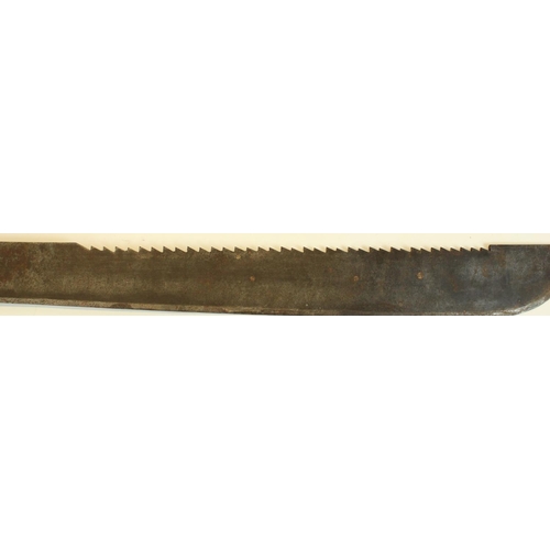 112 - Machete knife with sawback top edge, blade L45cm