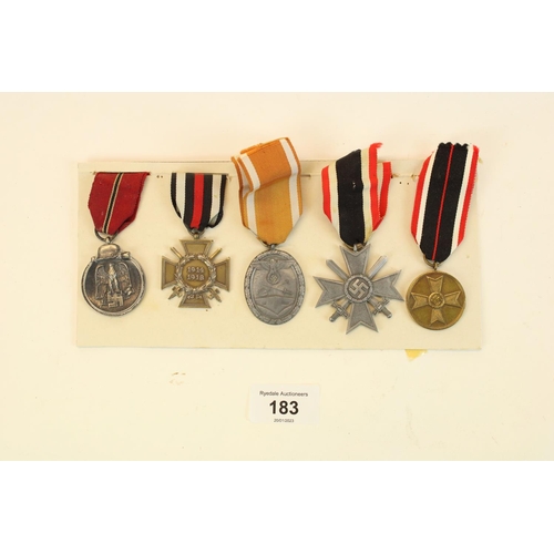 183 - Selection of German WWI to WWII medals, some possible reproduction