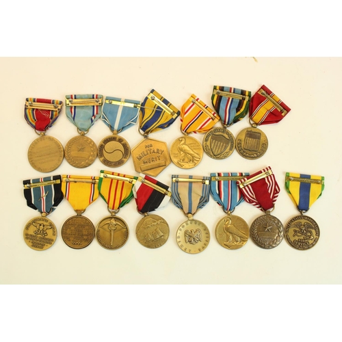 186 - Collection of US military campaign medals, WWII through to Vietnam era.   Some possible reproduction... 