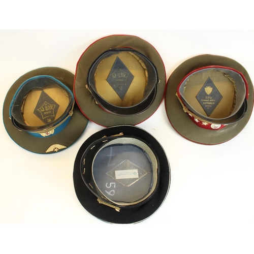 191 - Four USSR military peak caps