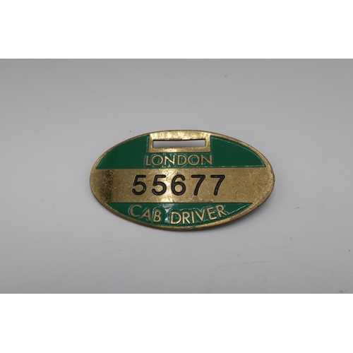 1209 - London Cab Driver oval badge No. 55677