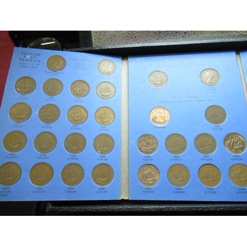 1213 - Four folders of GB pennies and half pennies collections, inc. 1902 to 1929, 1930 to 1966 (missing fi... 