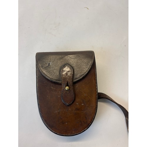 954 - Vintage saddle sandwich box by James Dixon & Son of Sheffield, in original leather case