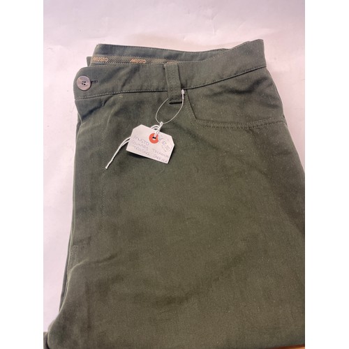 965 - Pair of as new lined Musto country trousers, in olive green, size 42/L