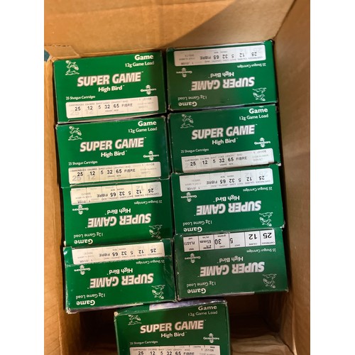 977 - Collection of 12B 5 shot Gamebore Super Game High Bird cartridges (approx 220) (shotgun certificate ... 