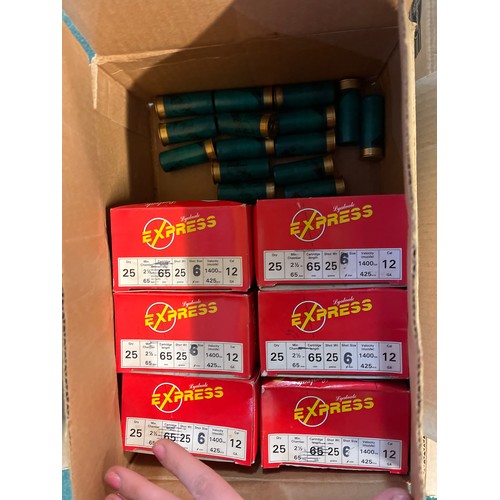 974 - Collection of 12B 6 shot Express cartridges (approx 165) (shotgun certificate required)