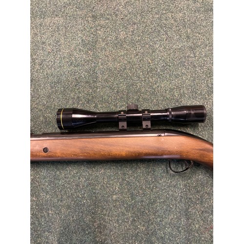 606 - BSA Airsporter RB2 .22 under lever air rifle with Nikko Stirling 4x40 scope and sound moderator. In ... 