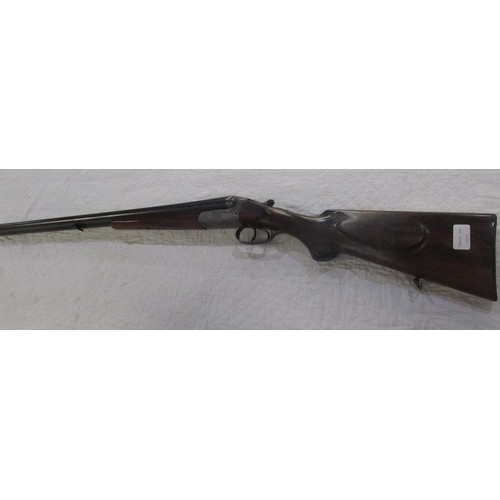 853 - Merkel 12 bore side by side ejector shotgun with 28 inch barrels and 14 1/2 inch pistol grip stock, ... 