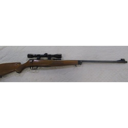 895 - Crico .22 cal LR bolt action rifle, made in Germany with own magazine, Micro-Trac weaver telescopic ... 